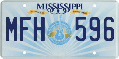 MS license plate MFH596