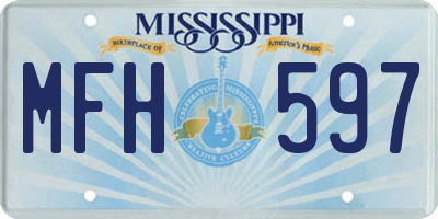 MS license plate MFH597