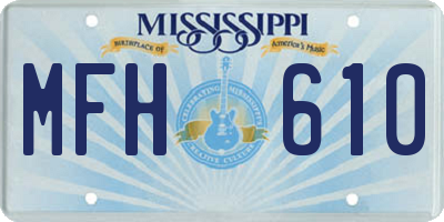 MS license plate MFH610