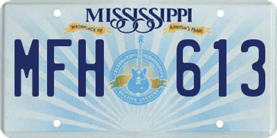 MS license plate MFH613