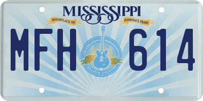 MS license plate MFH614