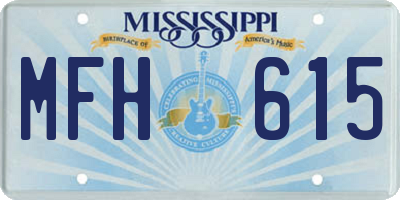 MS license plate MFH615