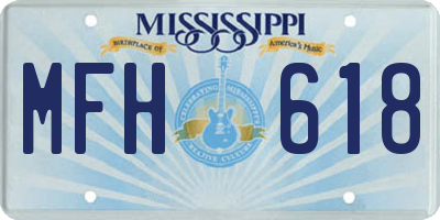 MS license plate MFH618