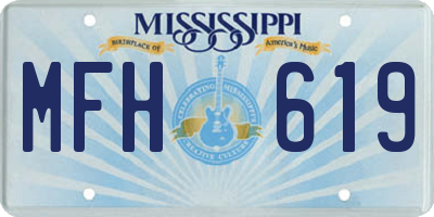 MS license plate MFH619