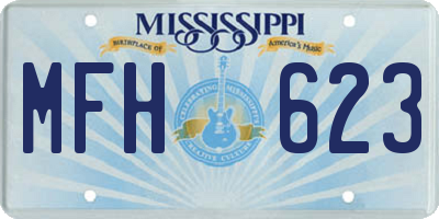 MS license plate MFH623