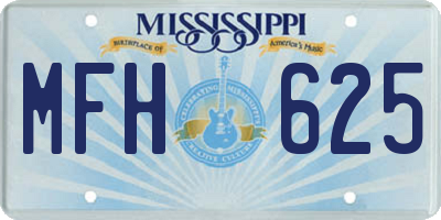 MS license plate MFH625