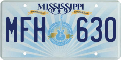 MS license plate MFH630