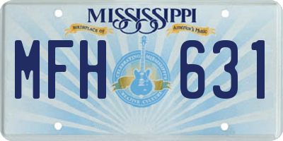 MS license plate MFH631