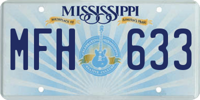 MS license plate MFH633