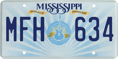 MS license plate MFH634