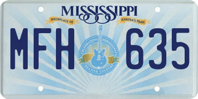 MS license plate MFH635