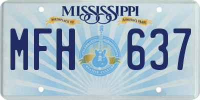 MS license plate MFH637