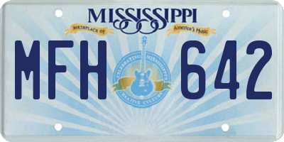 MS license plate MFH642