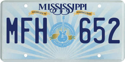 MS license plate MFH652