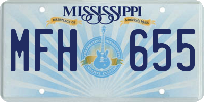 MS license plate MFH655