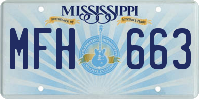 MS license plate MFH663