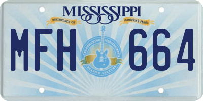 MS license plate MFH664