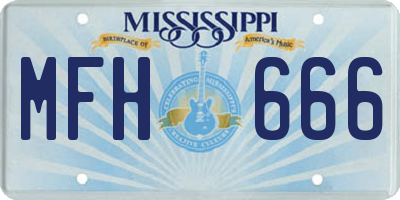 MS license plate MFH666