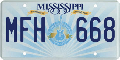 MS license plate MFH668