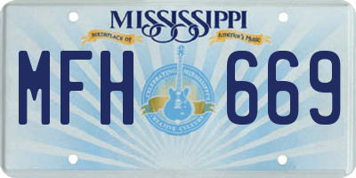 MS license plate MFH669