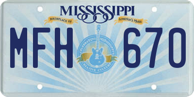 MS license plate MFH670