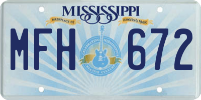 MS license plate MFH672