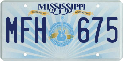 MS license plate MFH675