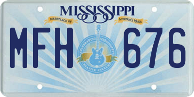 MS license plate MFH676