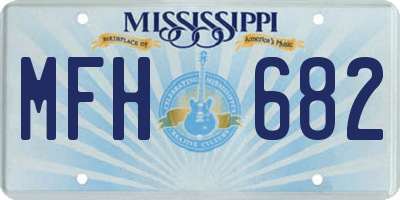MS license plate MFH682
