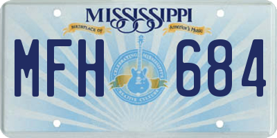 MS license plate MFH684