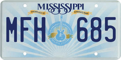 MS license plate MFH685