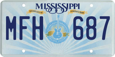 MS license plate MFH687
