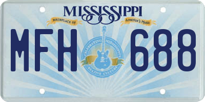 MS license plate MFH688