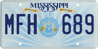 MS license plate MFH689