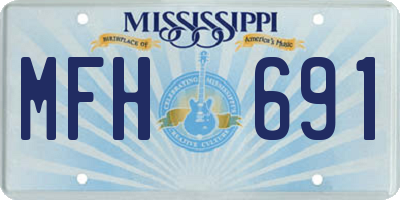 MS license plate MFH691