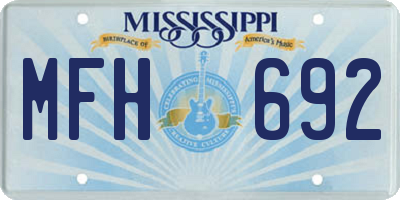 MS license plate MFH692