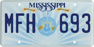 MS license plate MFH693