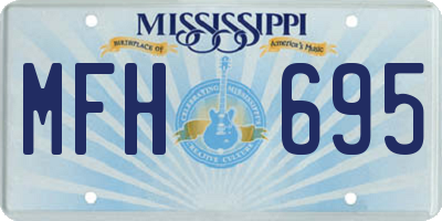 MS license plate MFH695