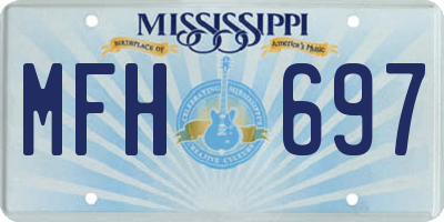 MS license plate MFH697