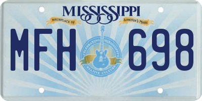 MS license plate MFH698