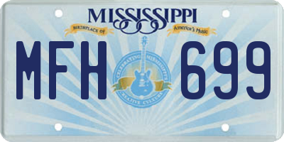 MS license plate MFH699