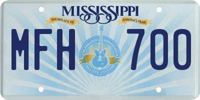 MS license plate MFH700