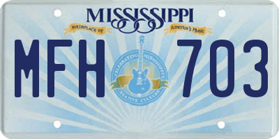 MS license plate MFH703