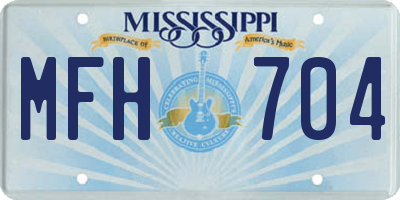 MS license plate MFH704