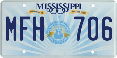 MS license plate MFH706