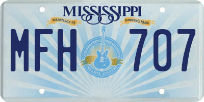 MS license plate MFH707
