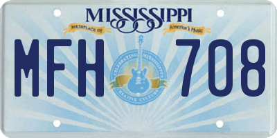 MS license plate MFH708