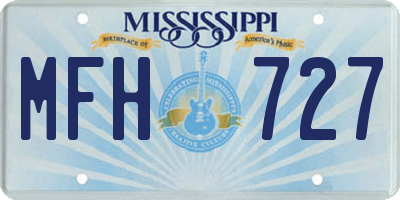MS license plate MFH727