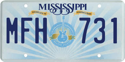 MS license plate MFH731