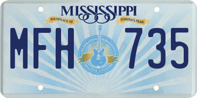 MS license plate MFH735